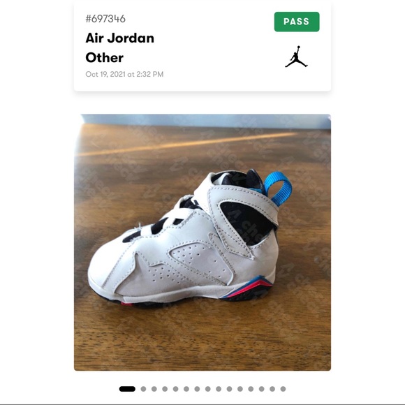 Baby Air Jordan VII 7 Retro White Orion Blue Black Infrared Red - Picture 2 of 11